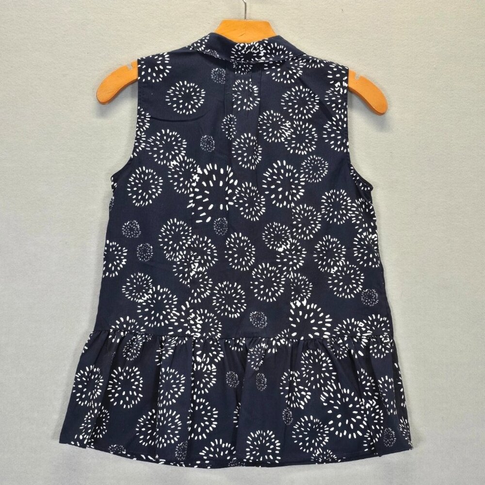 Cabi Womens Sleeveless Dandelion Wish Navy Blue Top Blouse Button Up Size XS - Picture 2 of 8